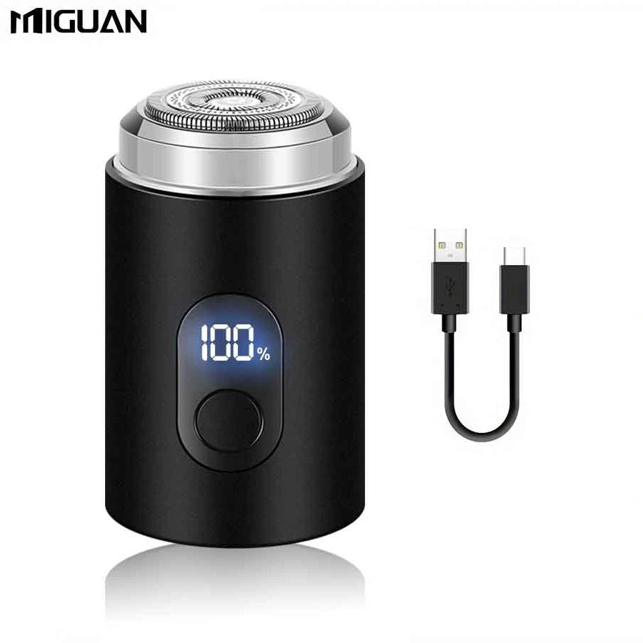 Compact Electric Shaver for Men with Digital Display
