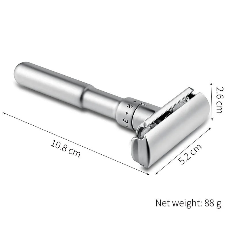 Adjustable Folding Double-Edge Safety Razor for Men