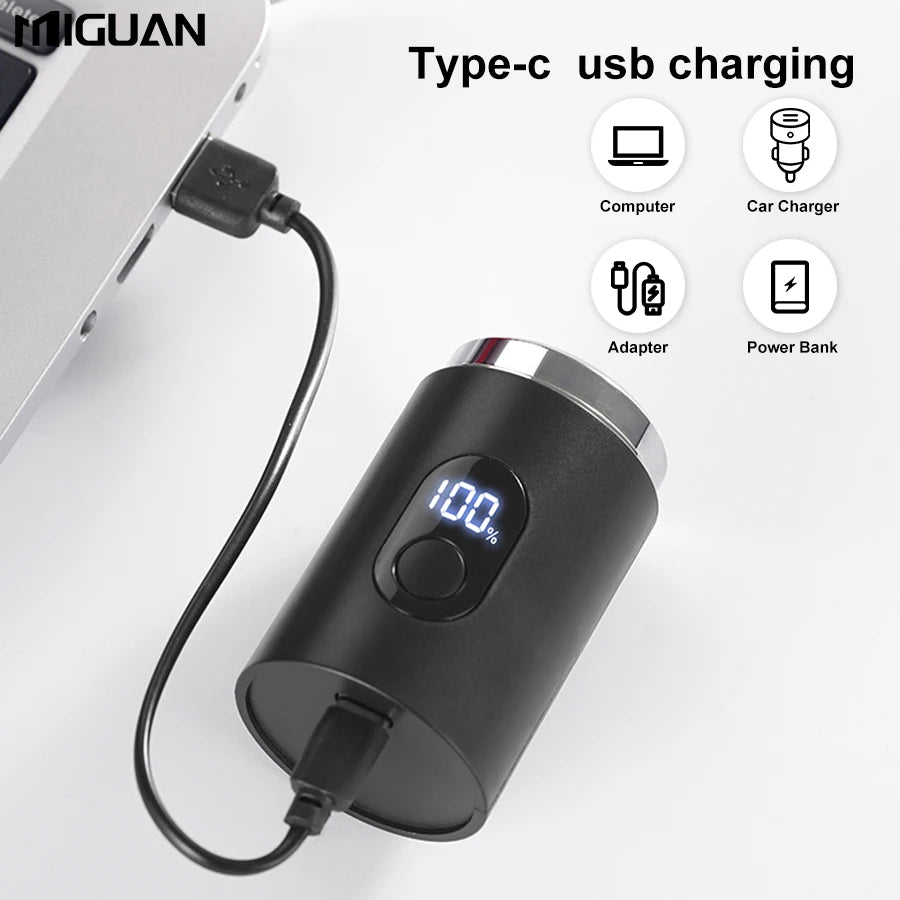 Compact Electric Shaver for Men with Digital Display