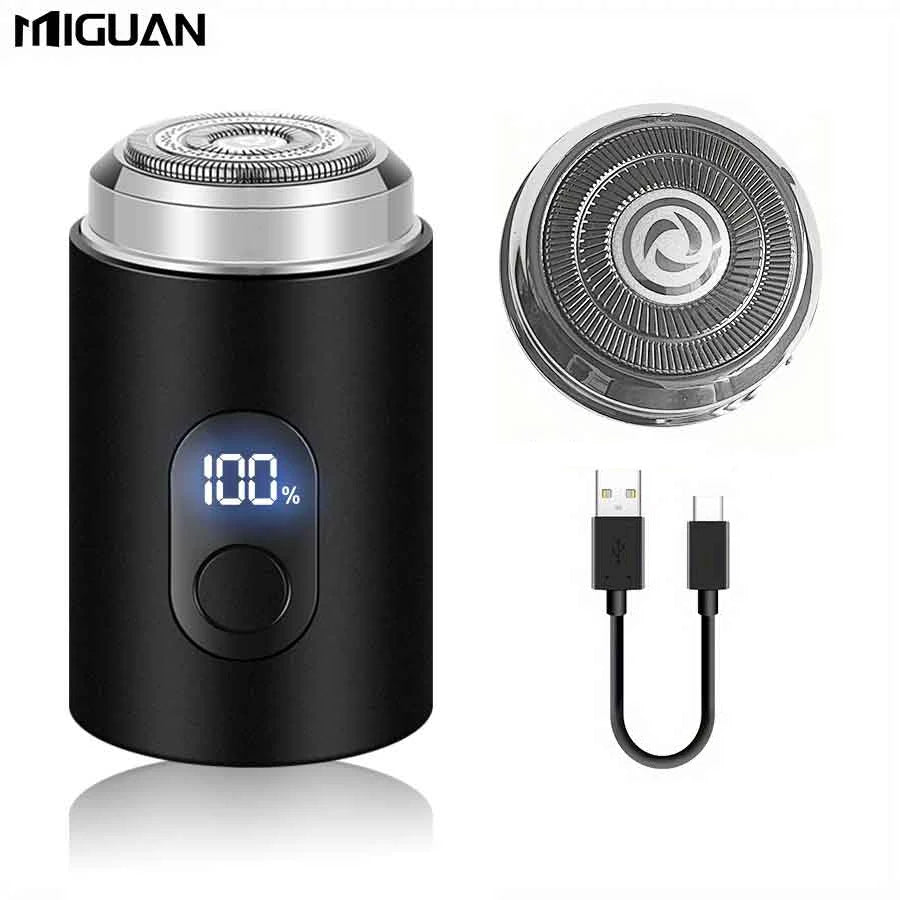 Compact Electric Shaver for Men with Digital Display