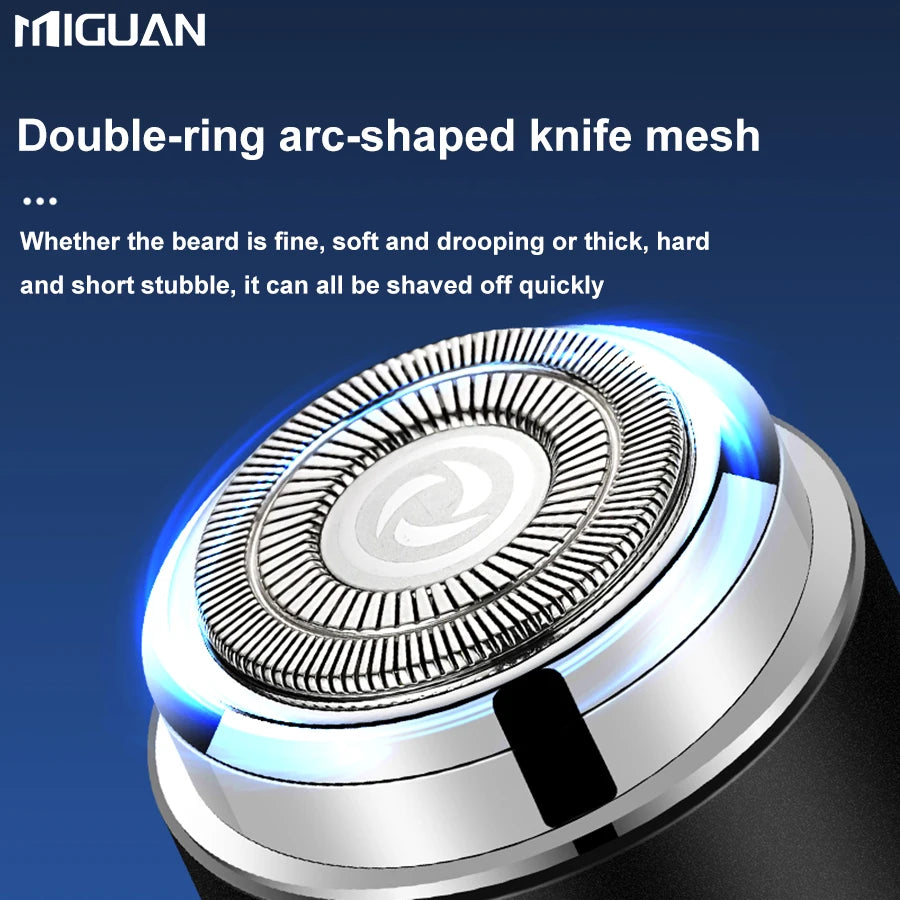 Compact Electric Shaver for Men with Digital Display