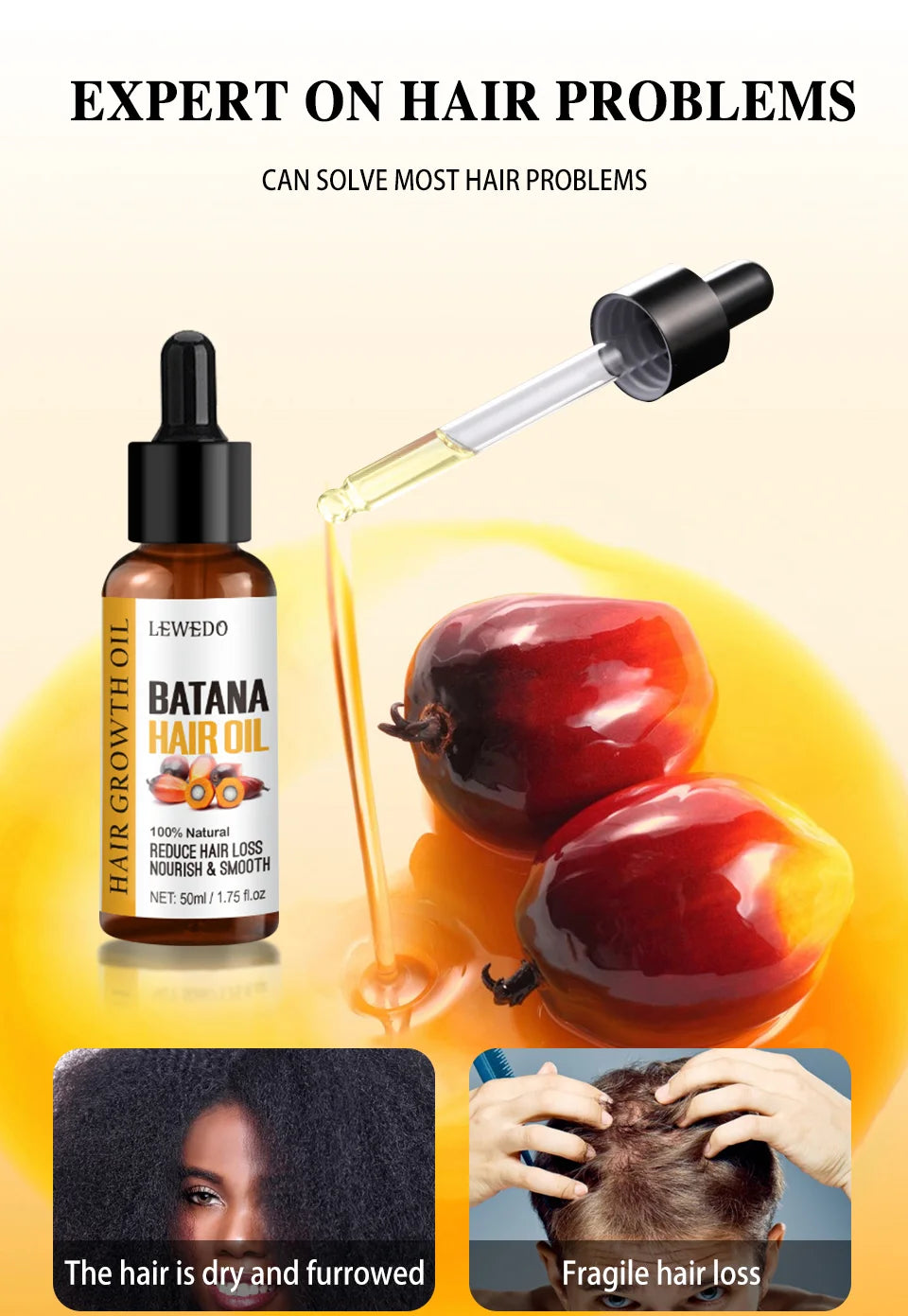 Lewedo Naturals Batana Oil – Fast Hair Growth & Nourishment