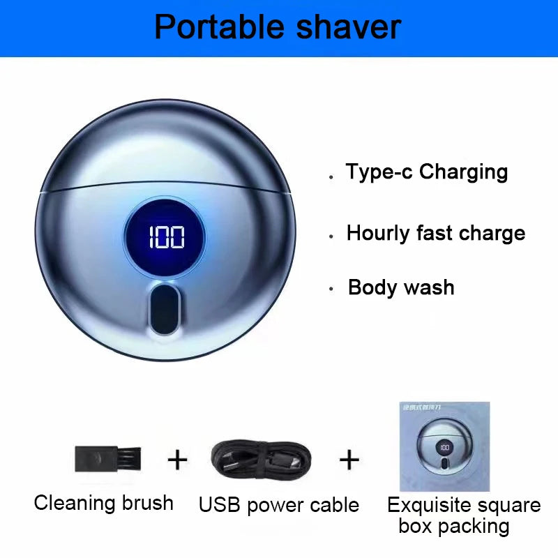 Men’s Mini Dual-Head Electric Shaver (Type-C Rechargeable)
