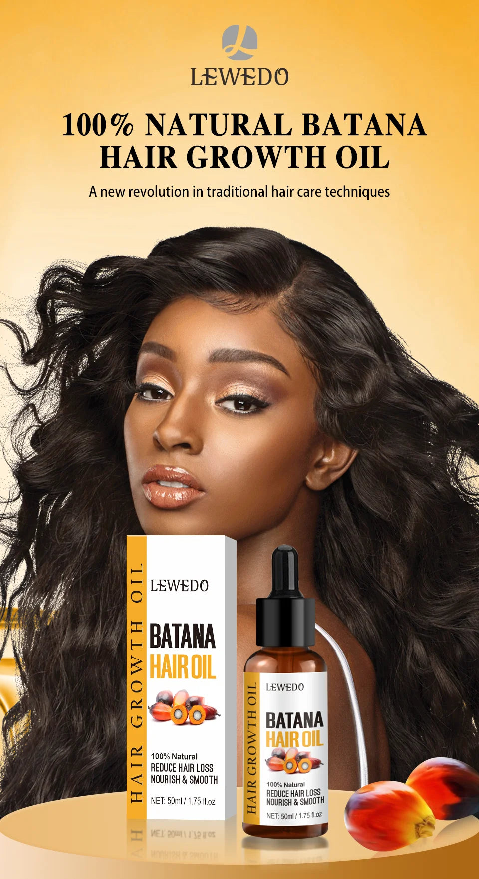 Lewedo Naturals Batana Oil – Fast Hair Growth & Nourishment
