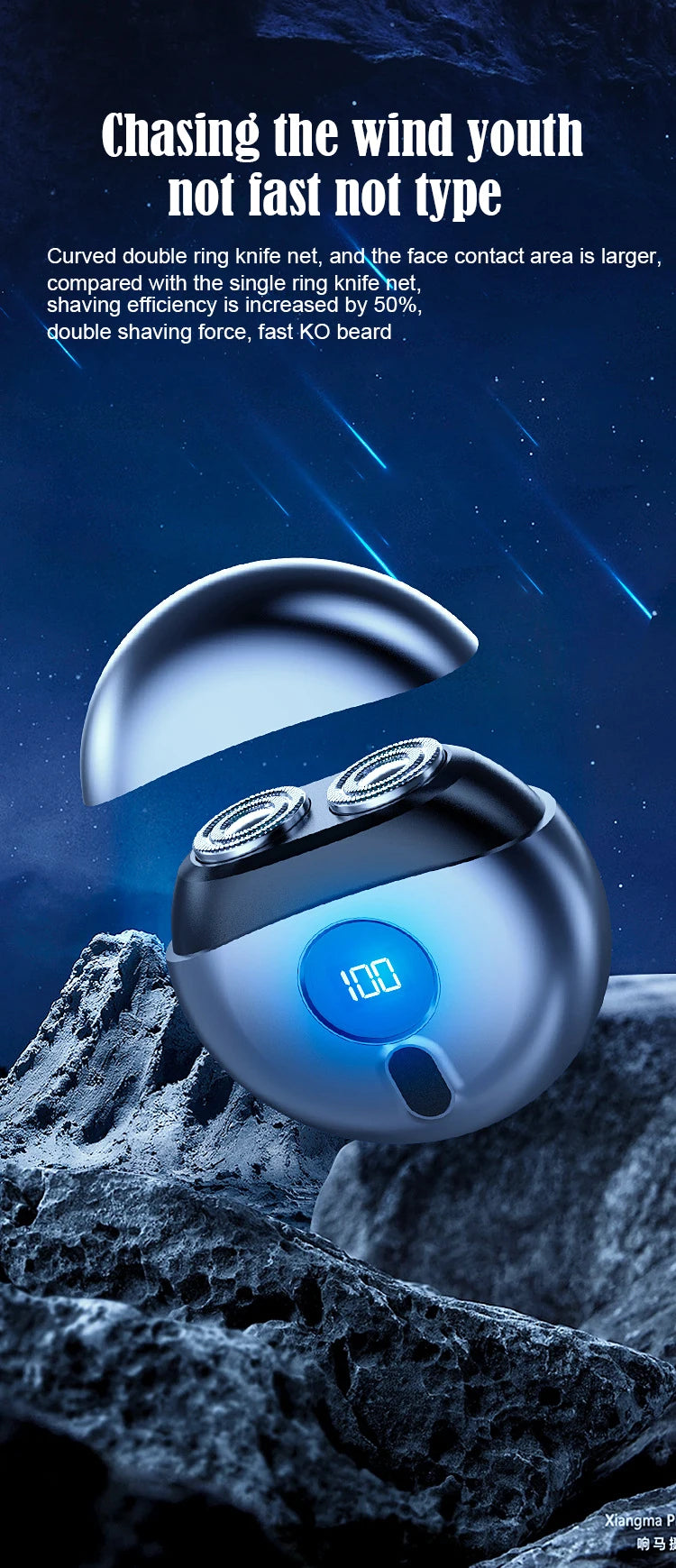 Men’s Mini Dual-Head Electric Shaver (Type-C Rechargeable)