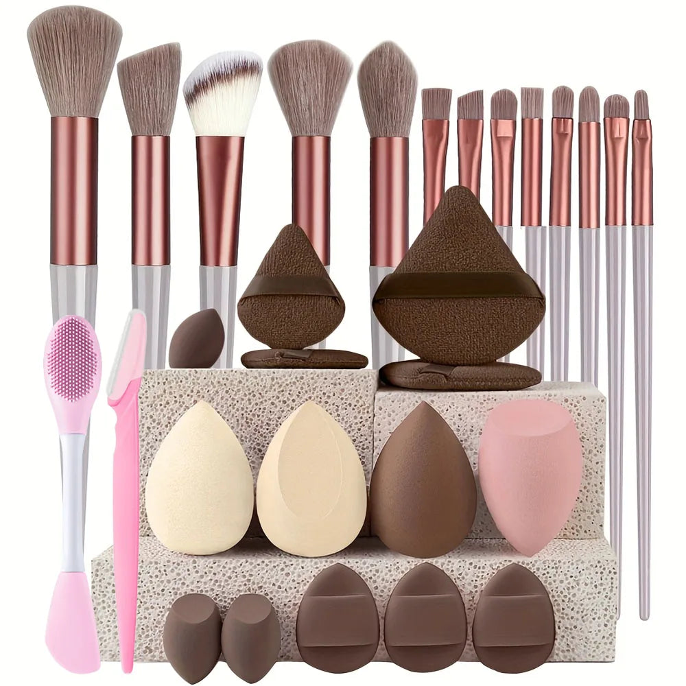 Professional Makeup Brush Set (8–29 Pcs)