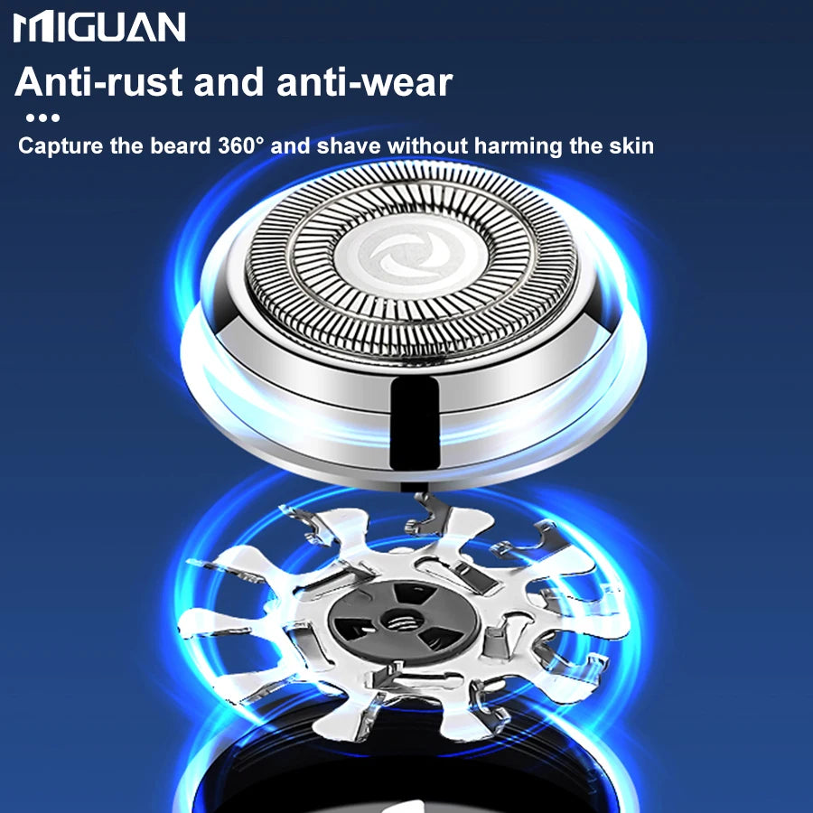 Compact Electric Shaver for Men with Digital Display