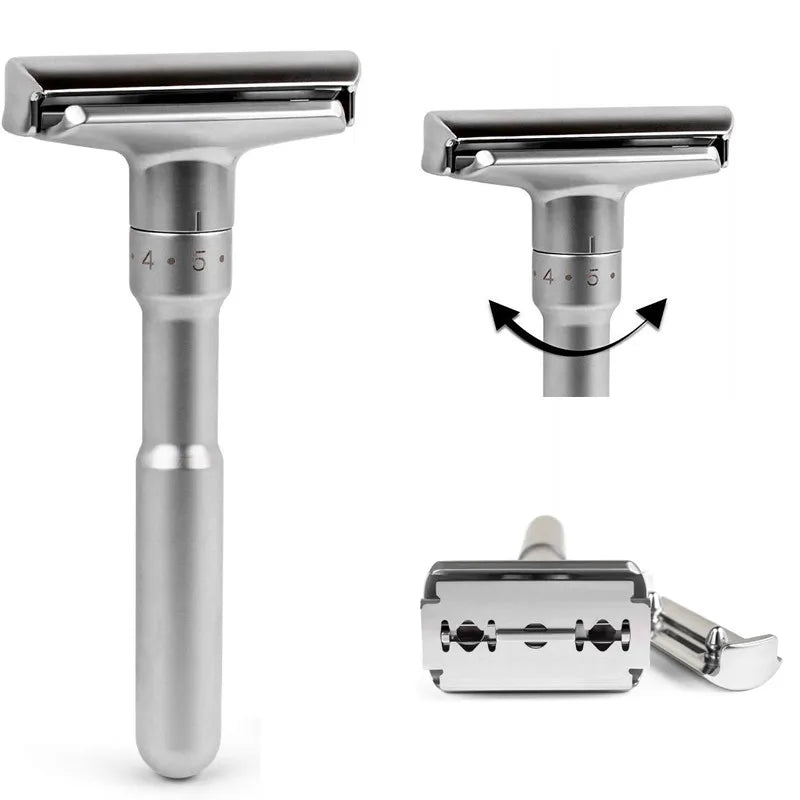 Adjustable Folding Double-Edge Safety Razor for Men