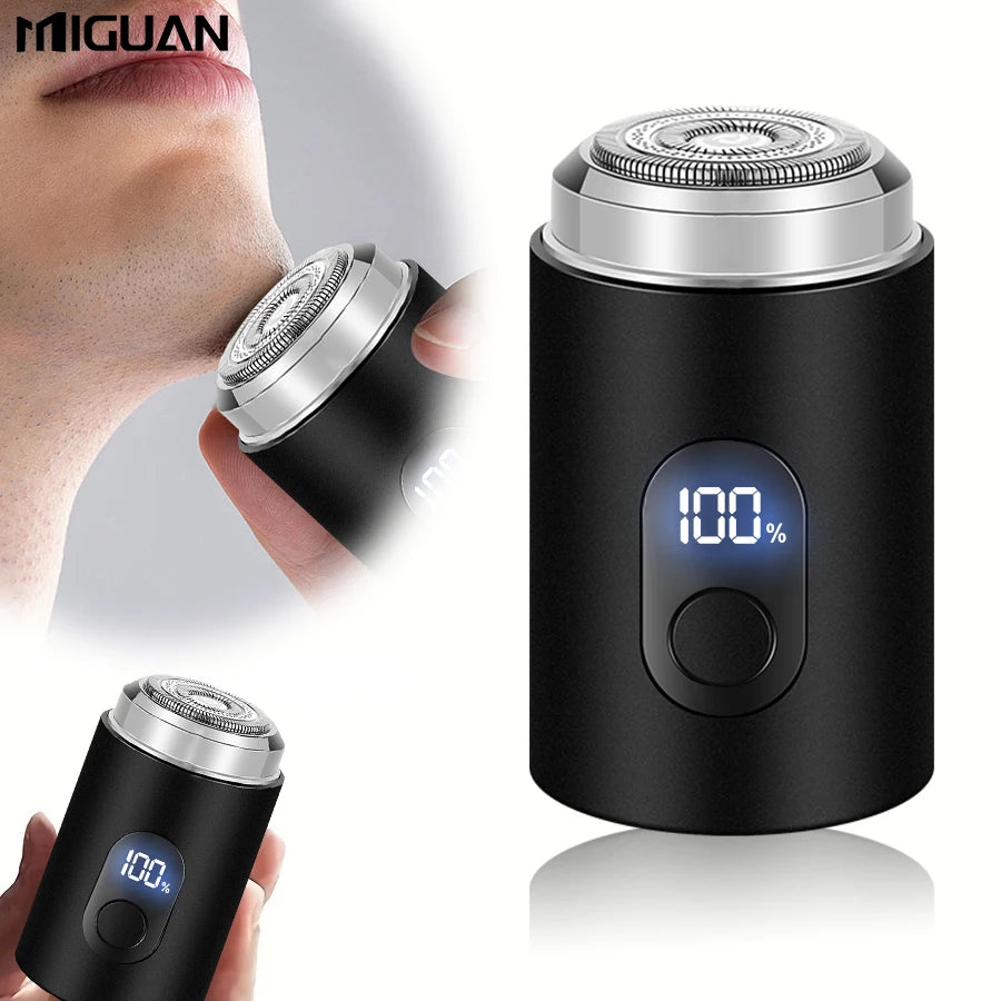 Compact Electric Shaver for Men with Digital Display