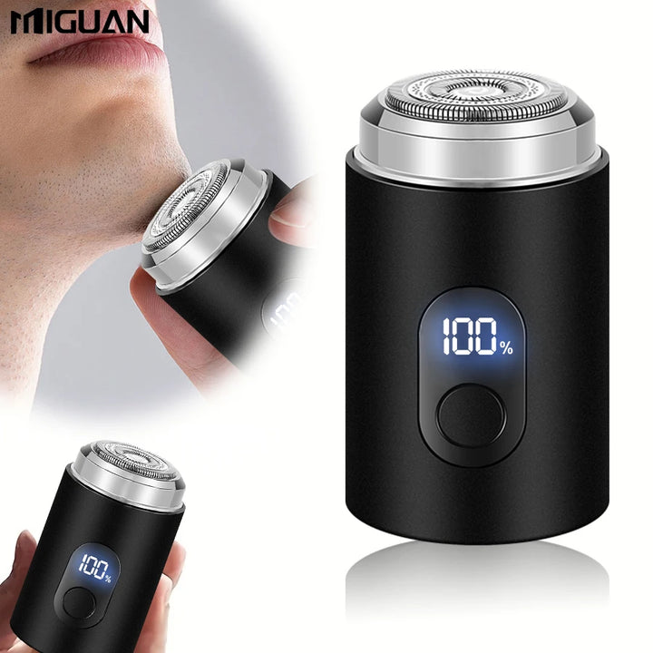 Compact Electric Shaver for Men with Digital Display
