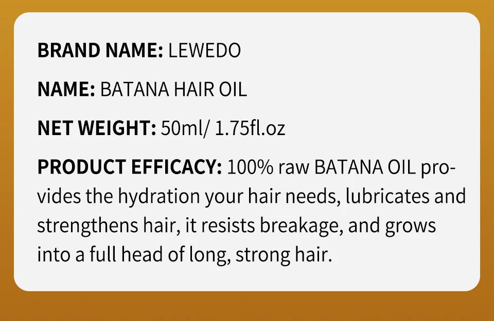 Lewedo Naturals Batana Oil – Fast Hair Growth & Nourishment