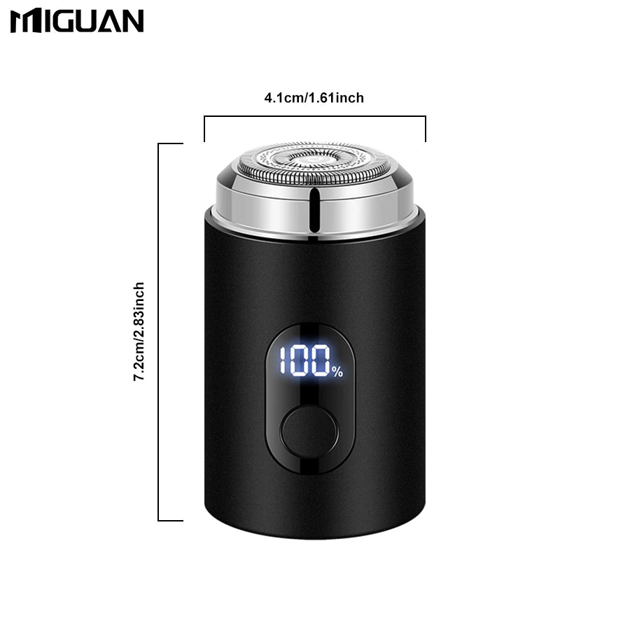 Compact Electric Shaver for Men with Digital Display